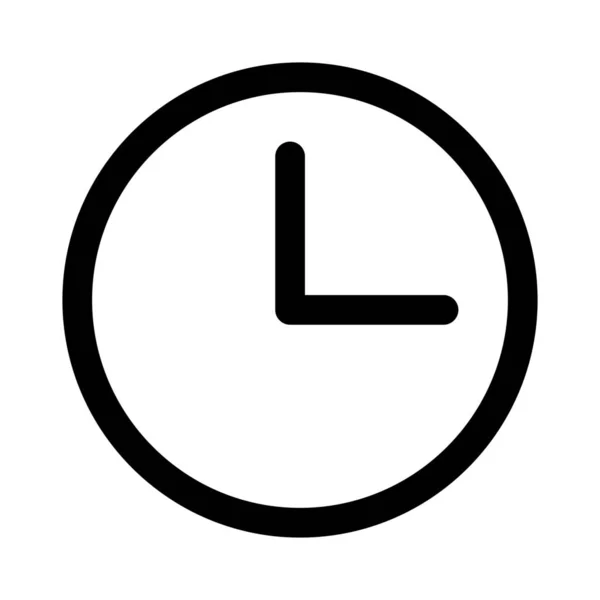 Reloj Línea Redonda Analógico Para Mostrar Mecanismo Del Reloj — Archivo Imágenes Vectoriales