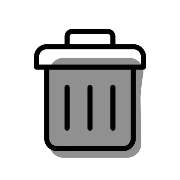 Poubelle Avec Couvercle Pour Recycler Les Ordures — Image vectorielle