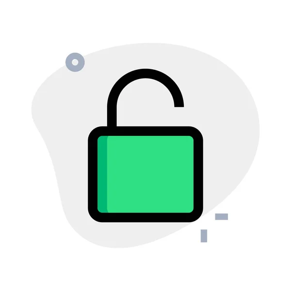 Unlock Security Lock Permission Granted Access — 图库矢量图片