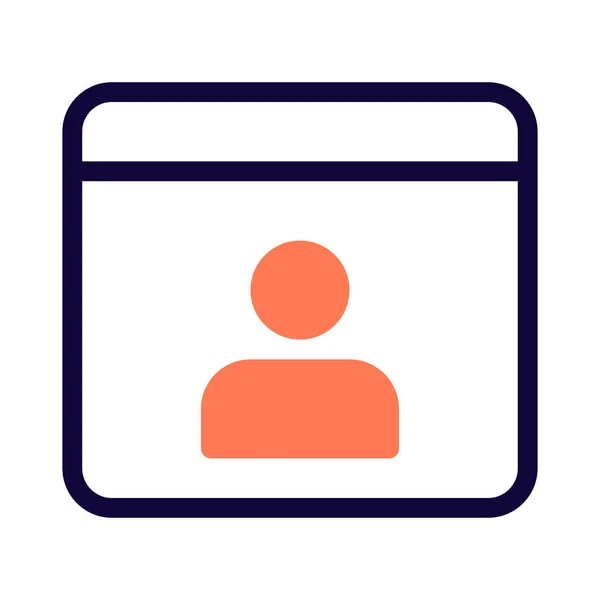 Profil Social Utilisateur Ligne Pour Connexion Web — Image vectorielle