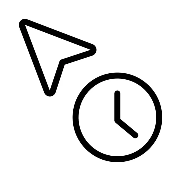 Computer Application Wait Time Busy Clock Symbol — Stock Vector