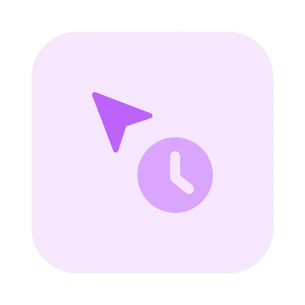 Computer Application Wait Time Busy Clock Symbol — 图库矢量图片