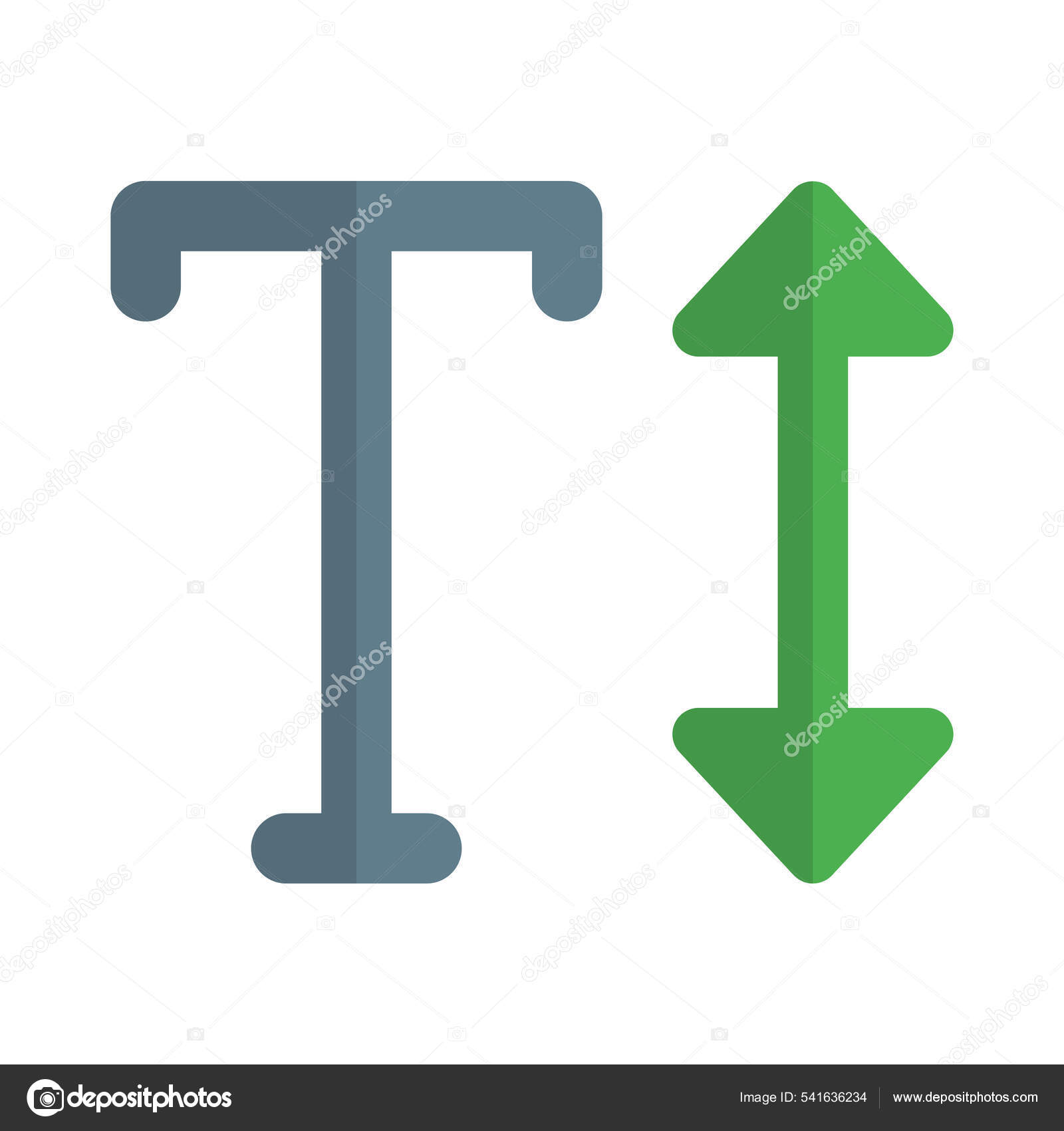 Font Height Resize Feature Button Isolated White Background Stock ...