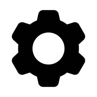 setting cog wheel tooth gear shape isolated on white background