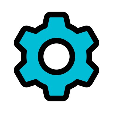 setting cog wheel tooth gear shape isolated on white background