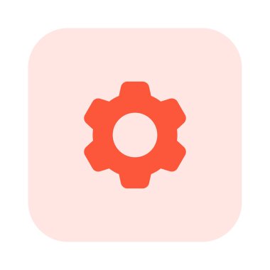 setting cog wheel tooth gear shape isolated on white background