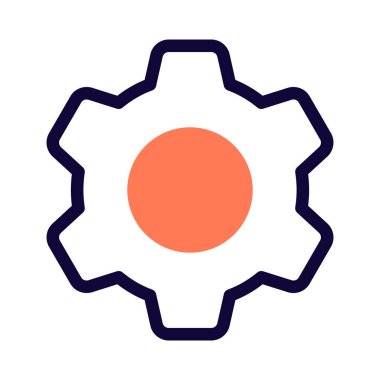 setting cog wheel tooth gear shape isolated on white background