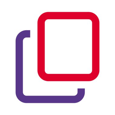 Copy command for making dublicates isolated on white background