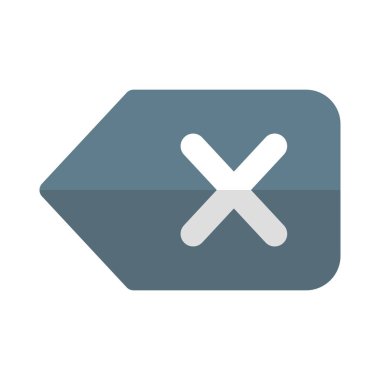 Delete and backspace key symbol on keyboard