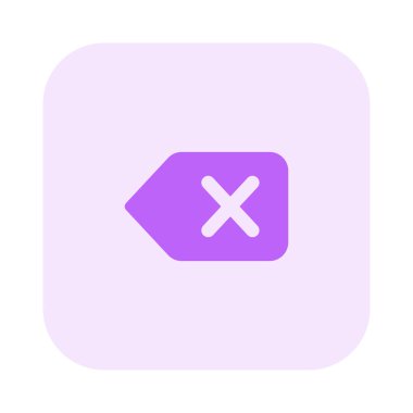 Delete and backspace key symbol on keyboard