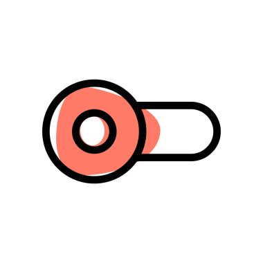 disable toggle slider isolated in white background