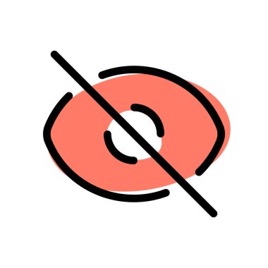 Hide feature with eye crossed shape button