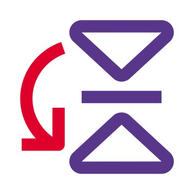 flip vertical to horizontal in left orientation