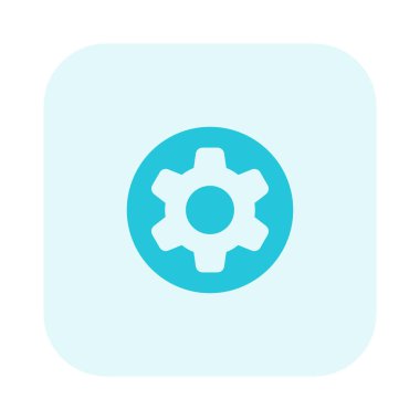 setting cog wheel menu option isolated in while background