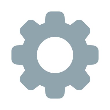 Tooth gear setting logo in computer operating system