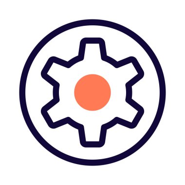 setting cog wheel menu option isolated in while background