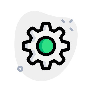 Tooth gear setting logo in computer operating system