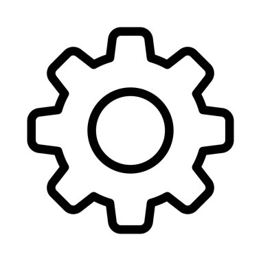 Tooth gear setting logo in computer operating system