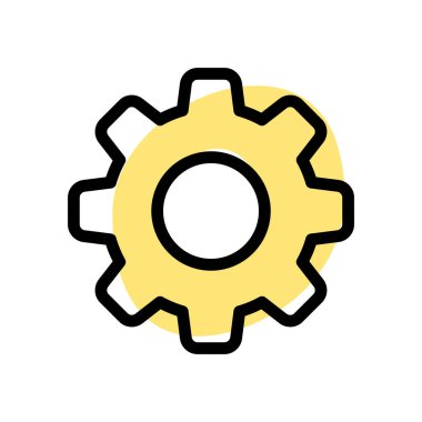 Tooth gear setting logo in computer operating system