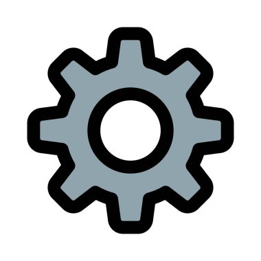 Tooth gear setting logo in computer operating system