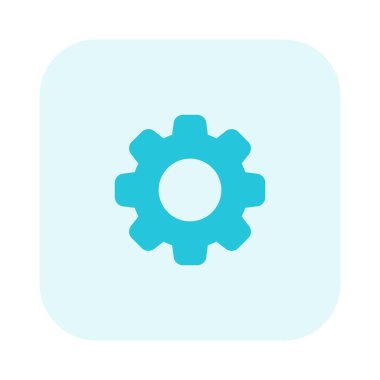 Tooth gear setting logo in computer operating system