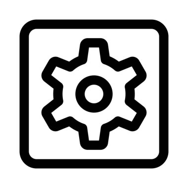 setting cog wheel menu button isolated in while background