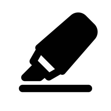 Highlighting important notes and text tool isolated on white background