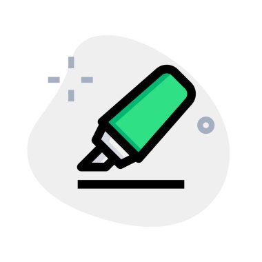 Highlighting important notes and text tool isolated on white background