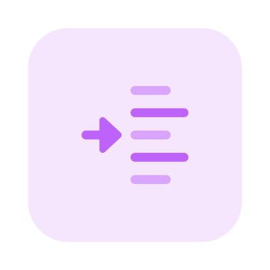 Indent left shift arrow-direction align format increase paragraph