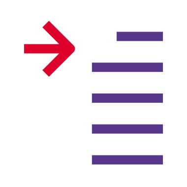 Left center margin-paragraph arrow position-edit setting alignment