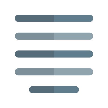 Justify center alignment paragraph-setting text layout-position format