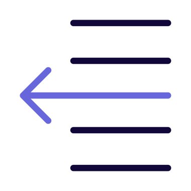 Narrow document page-setup text left shift arrow
