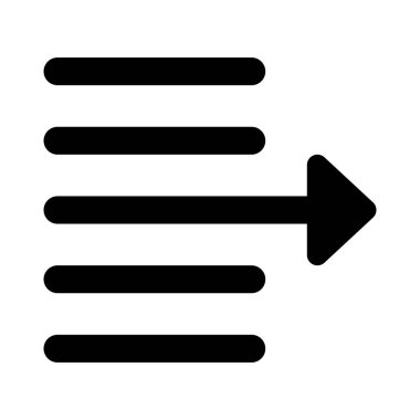 Narrow document page-setup text right shift arrow