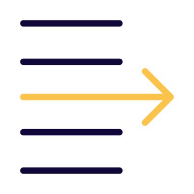 Narrow document page-setup text right shift arrow