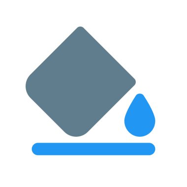 Paint filling key logotype in design application