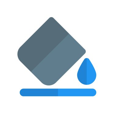 Paint filling key logotype in design application