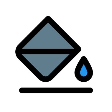 Paint filling key logotype in design application