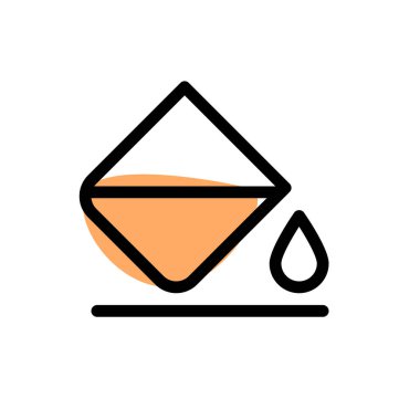 Paint filling key logotype in design application