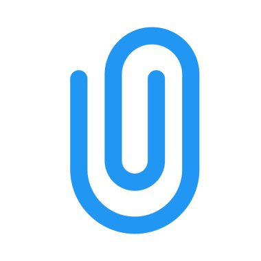 paper clip logotype for file attachment in email application