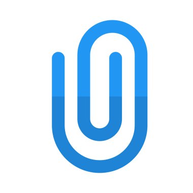 paper clip logotype for file attachment in email application