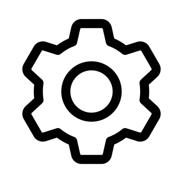 Setting Cog Wheel Tooth Gear Shape Isolated White Background — 스톡 벡터