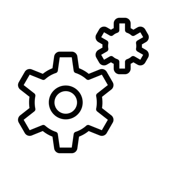 Cogs Used Setting Mantinance Computer Operating System — Stock Vector