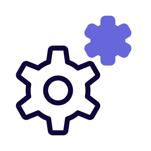 Cogs Used Setting Mantinance Computer Operating System — Vector de stock