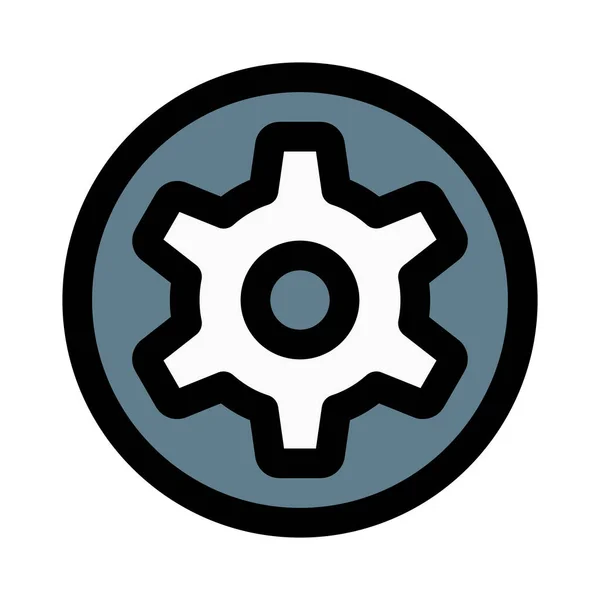 Setting Cog Wheel Menu Option Isolated While Background — Vector de stock