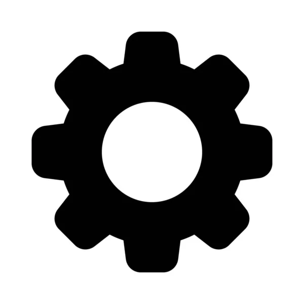 Tooth Gear Setting Logo Computer Operating System — Vetor de Stock