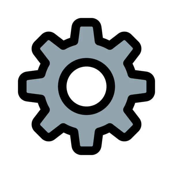 Tooth Gear Setting Logo Computer Operating System — Vetor de Stock