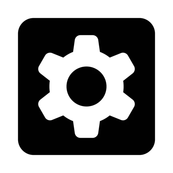 Setting Cog Wheel Menu Button Isolated While Background — Vettoriale Stock