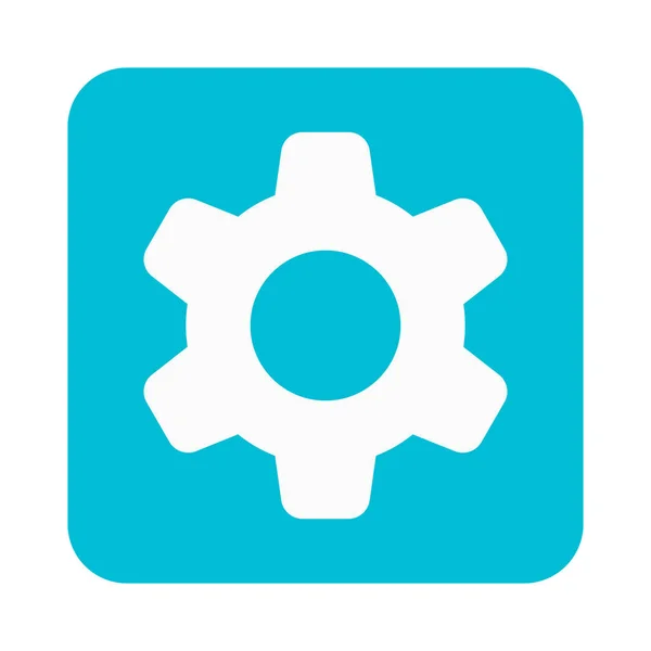 Setting Cog Wheel Menu Button Isolated While Background — Vetor de Stock