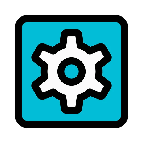 Setting Cog Wheel Menu Button Isolated While Background — Vector de stock