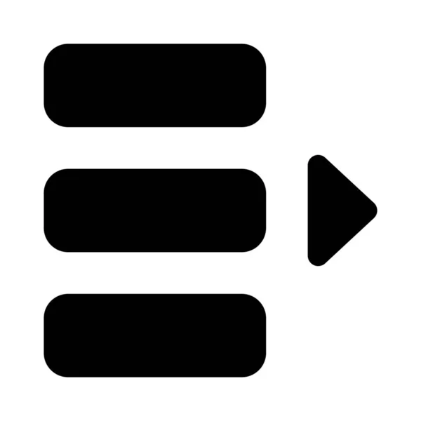 Move Document List Object Right Direction Margin Line — Wektor stockowy